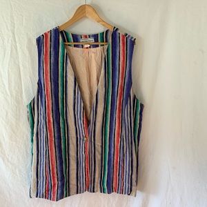 Vintage August Max Woman Striped Vest